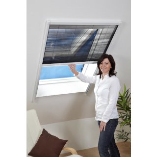 Dachfenster-Plissee - Fliegengitter für Dachfenster 160 x 180 cm braun