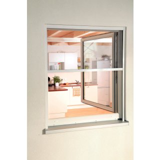 Insektenschutzrollo Smart - Fliegengitter Rollo für Fenster 130 cm x 160 cm braun